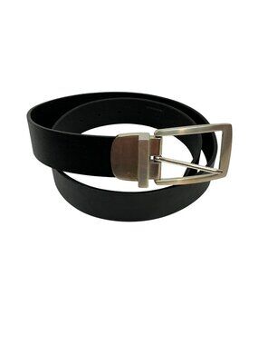 Coldwater Creek Genuine Leather Belt With Silver-Tone Buckle Womens Small